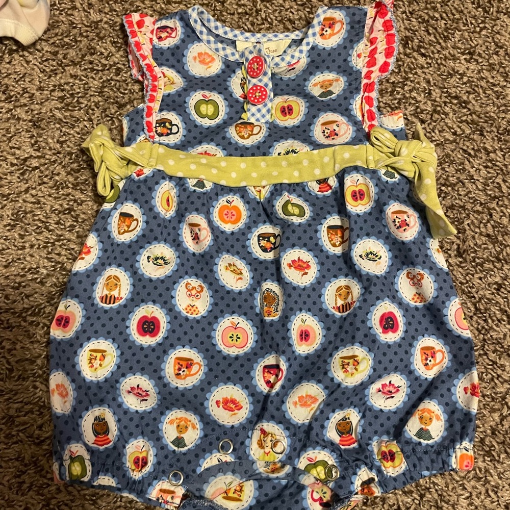 Matilda Jane apple Romper 3-6 months